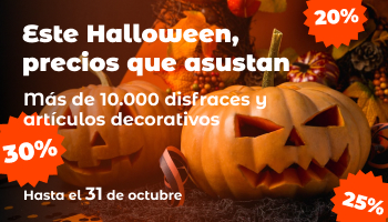 Celbra Halloween con Bixoto. Descuentos especiales en disfraces, decoración y mucho más.