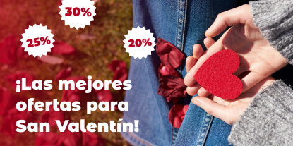 Ofertas especiales por San Valentín. encuentra el regalo que buscas