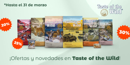 Ofertas especiales en productos Taste of the Wild hasta el 31 de Marzo de 2025