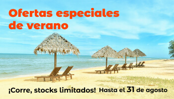 Ofertas especiales de verano hasta el 31 de agosto